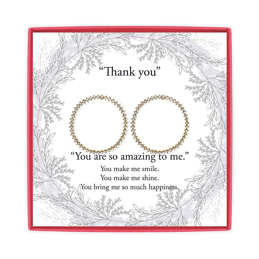 1 Inch Cubic Zirconia Earring Thank you Gift