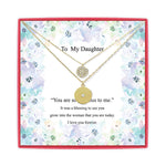<daughter>Cubic Zirconia Nestled and Pave Disk Double Layer Necklace