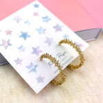 Clustered Cubic Zirconia Inside Outside Hoop