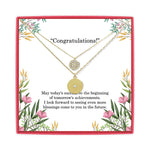 <congrats>Cubic Zirconia Nestled and Pave Disk Double Layer Necklace