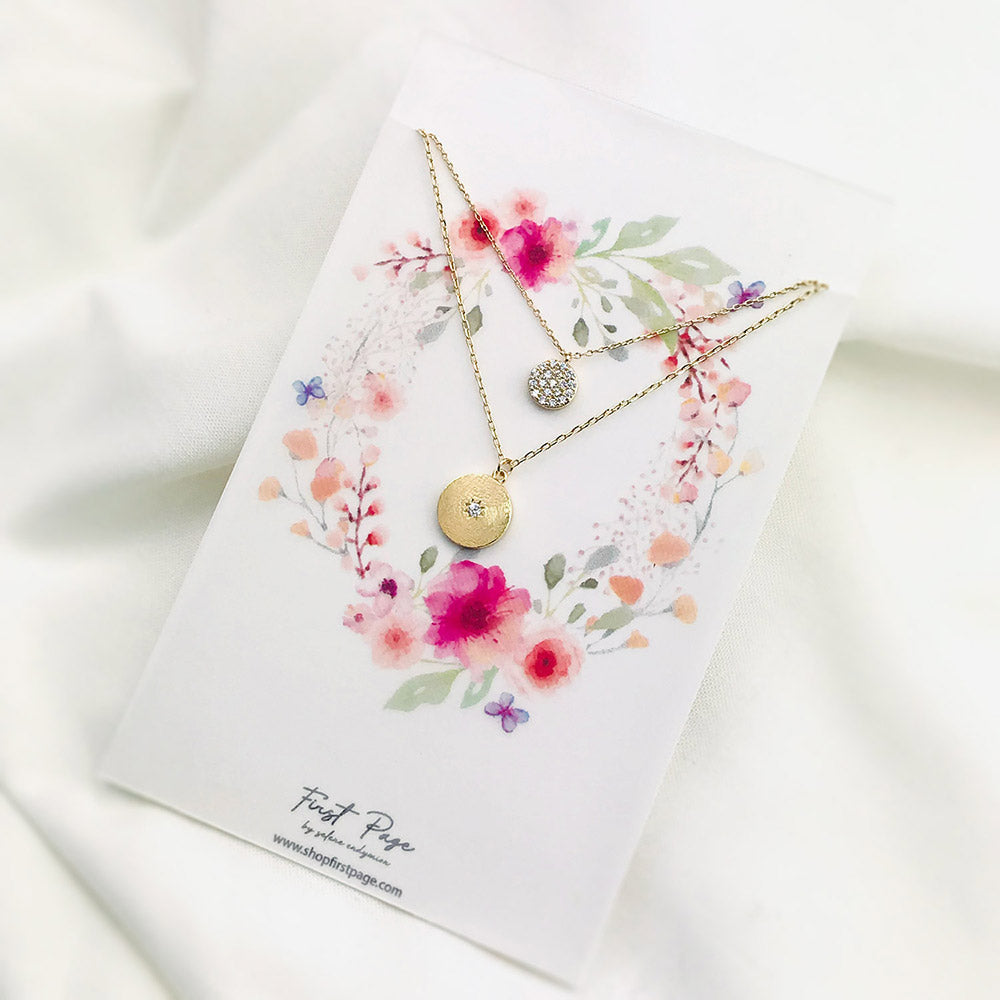 Double Layered Disk Necklace