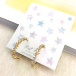Clustered Cubic Zirconia Inside Outside Hoop