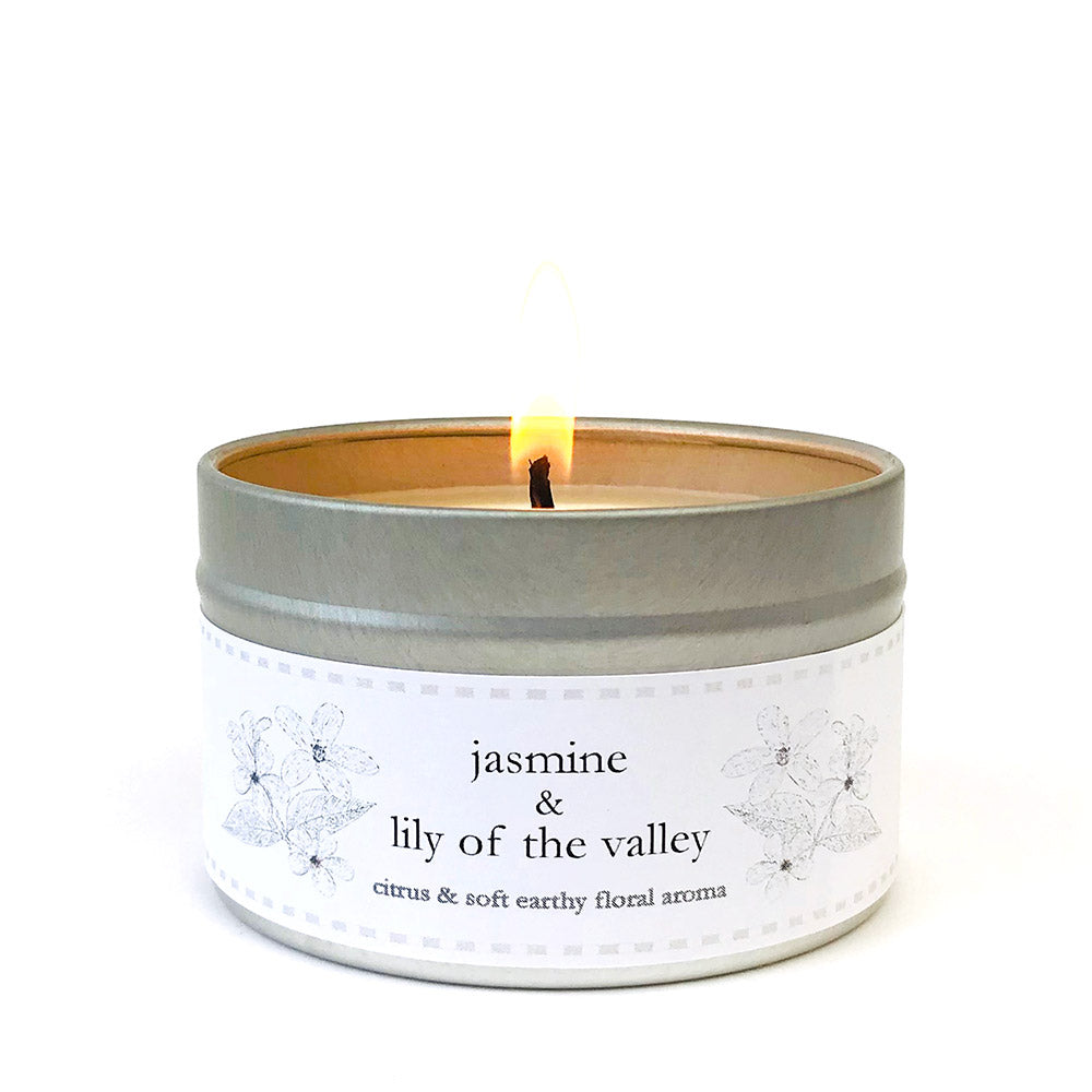 Jasmine and Lily of the Valley Aroma - 4.5oz Candle with Greeting Card