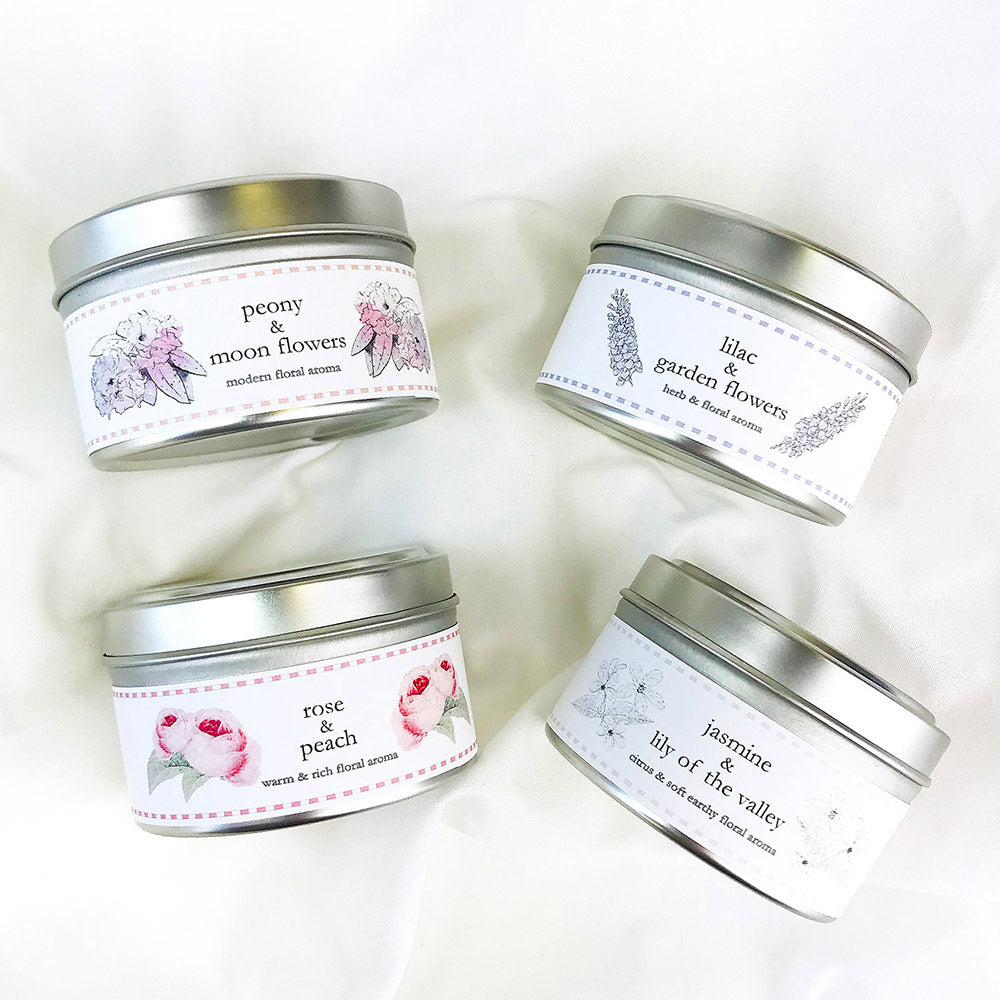 4.5oz Candles Set of Four with Greeting Card