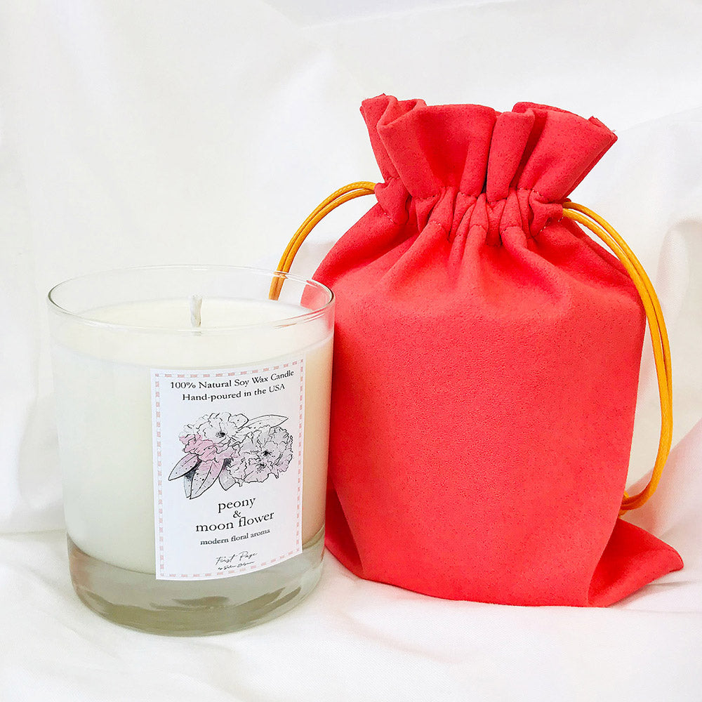 First Page 100% Natural Soy Wax Candle Peony & Moon Flower