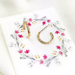 Cubic Zirconia Inside Outside Huggie Hoop Earring
