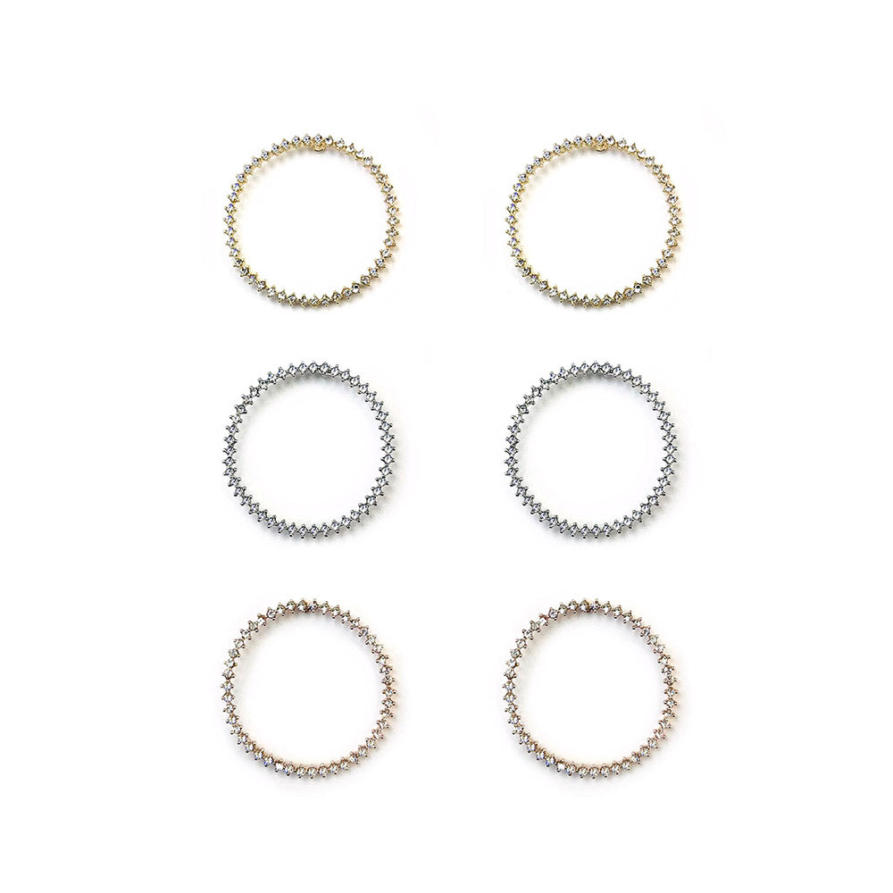 1 Inch Cubic Zirconia Earring