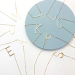 Initial Necklace Satin Gold