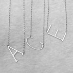 <congrats>Initial Necklace Satin Silver