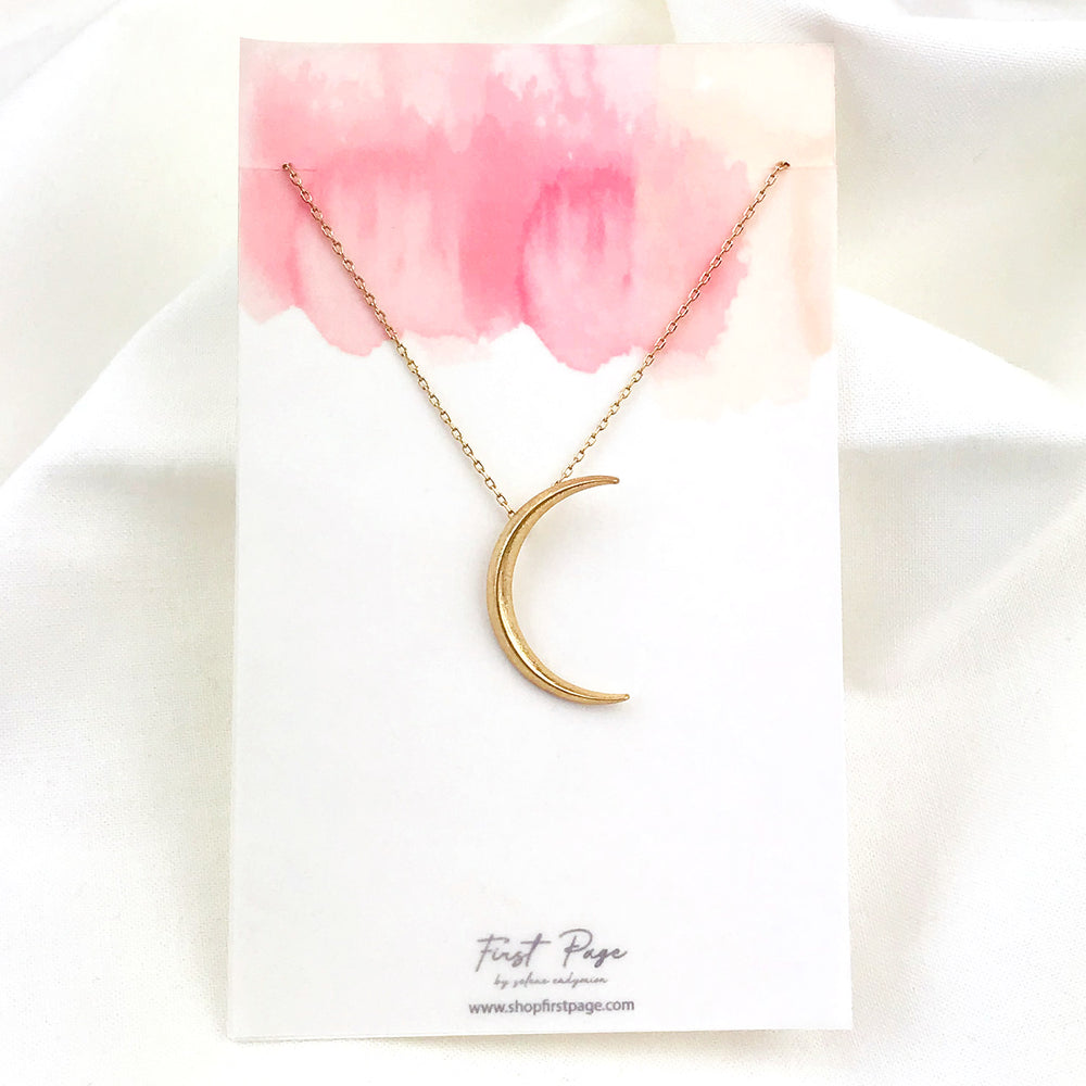 Waning Crescent Moon Necklace