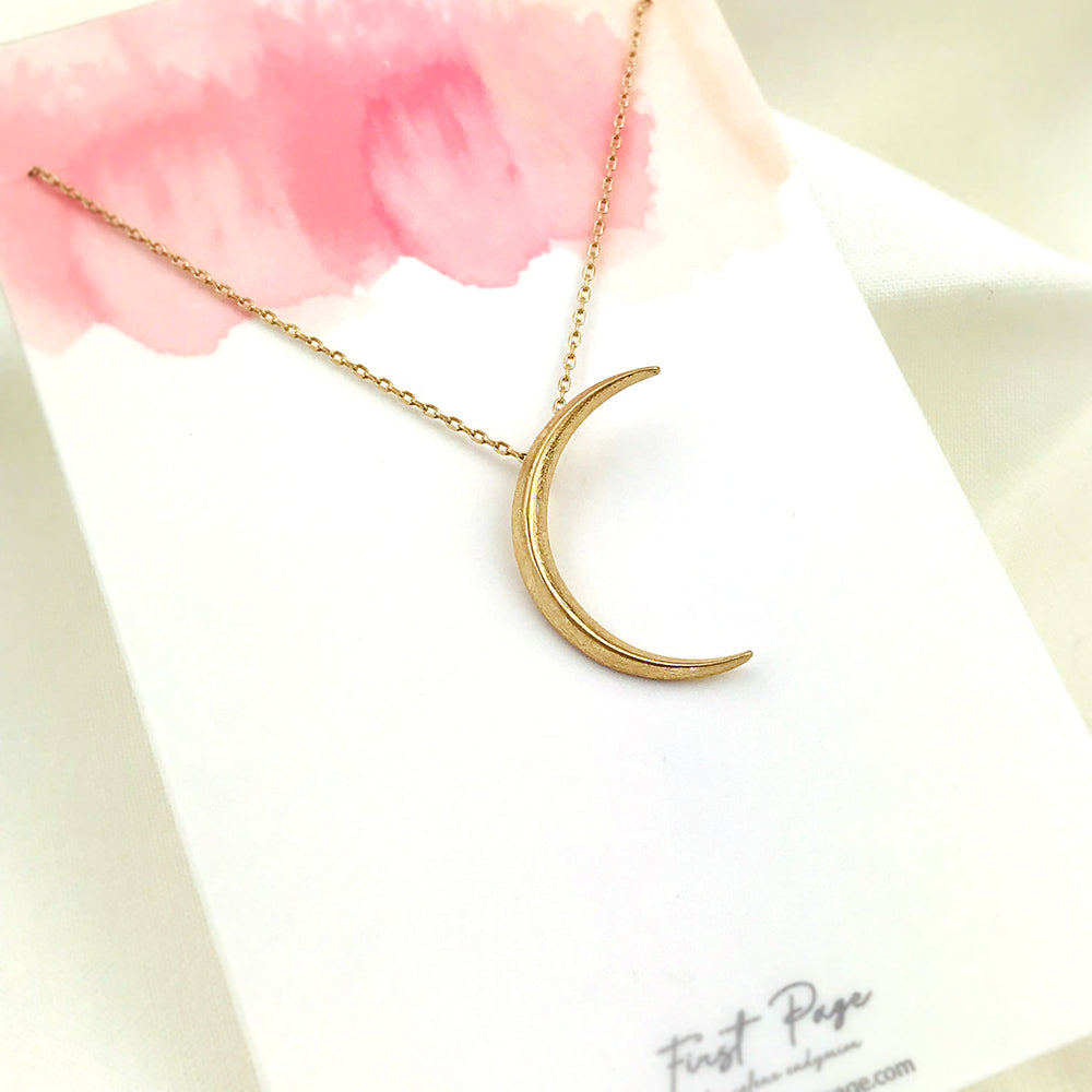 Waning Crescent Moon Necklace